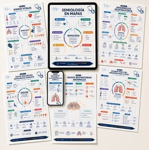 100 Mapas Mentales Visuales de Semiología Clínica — todo el material incluido